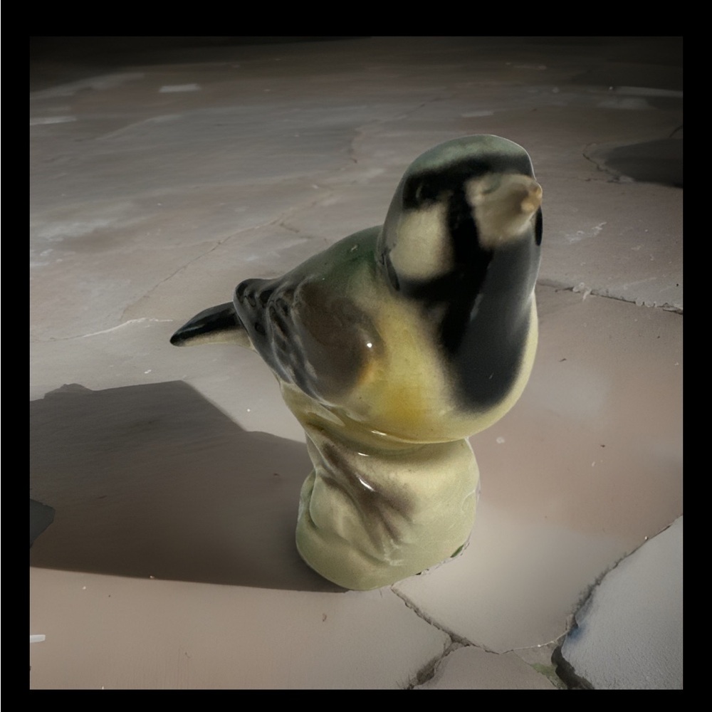 Vintage Mid Century Porcelain Titmouse Bird Made In Germany